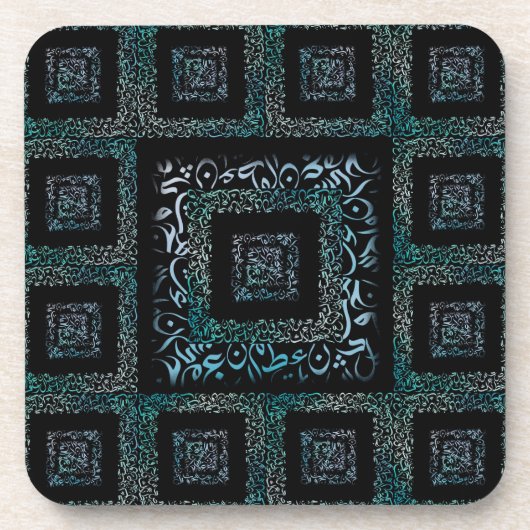 Arabische letters bier onderzetter (Voorkant)