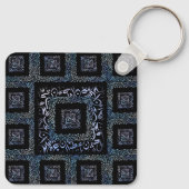 Arabische Letters blauw Sleutelhanger (Achterkant)