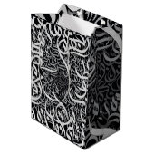 Arabische letters blok en wit medium cadeauzakje (Achterkant Gekanteld)