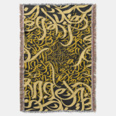 Arabische letters goud deken (Voorkant Verticaal)