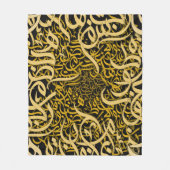 Arabische letters goud fleece deken (Voorkant)