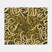 Arabische letters goud fleece deken (Voorkant (Horizontaal))