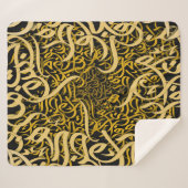 Arabische letters goud sherpa deken (Voorkant (horizontaal))