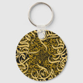 Arabische letters goud sleutelhanger (Achterkant)