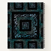 Arabische Letters vierkant Notitieboek (Achterkant)