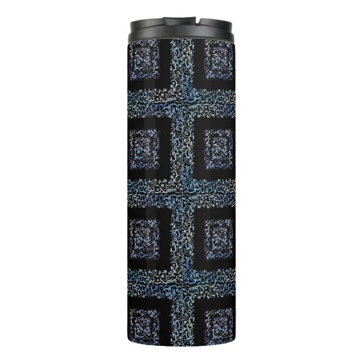 Arabische Letters vierkant Thermosbeker (Achterkant)