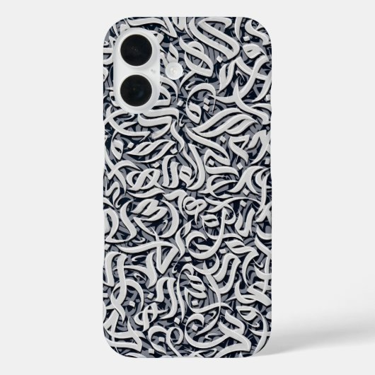 Arabische letters zwart en wit Case-Mate iPhone case (Achterkant)