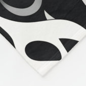 Arabische letters zwart en wit fleece deken (Hoek)