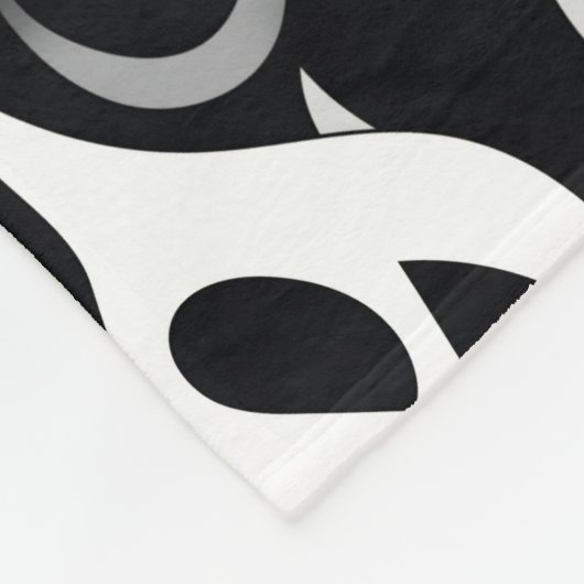 Arabische letters zwart en wit fleece deken (Hoek)