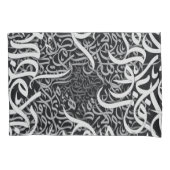Arabische letters zwart en wit kussensloop (Voorkant)