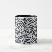 Arabische letters zwart en wit mok (Midden)