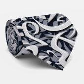 Arabische letters zwart en wit  stropdas (Opgerold)