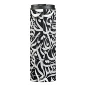 Arabische letters zwart en wit thermosbeker (Achterkant)