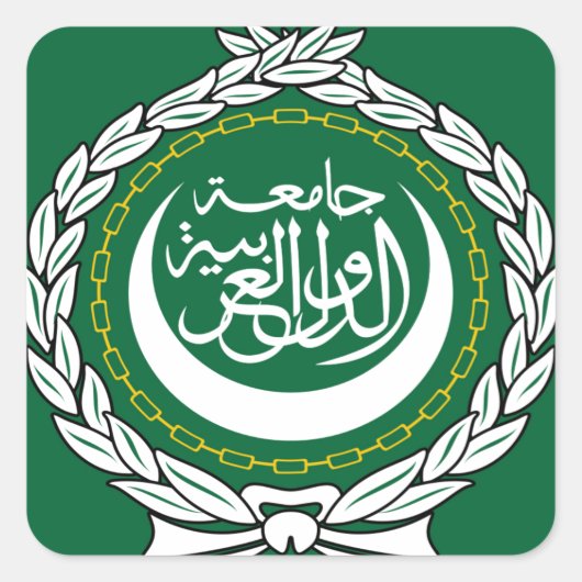 Arabische Liga Vierkante Sticker (Voorkant)
