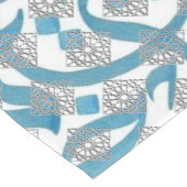 Arabische lijn zilver korte tafelloper (Hoek)