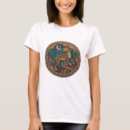 Arabische Luipaard Mandala Exotische Woestijn Kuns T-shirt