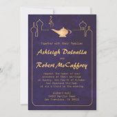 Arabische Magic Lamp Wedding Invitting Kaart (Voorkant)