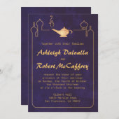 Arabische Magic Lamp Wedding Invitting Kaart (Voorkant / Achterkant)