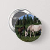 Arabische Mare & Foal 2 Ronde Button 5,7 Cm (Voorkant /achterkant)