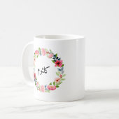 Arabische naam Floral Meisje Vrouwen Moslim Islami Koffiemok (Voorkant links)