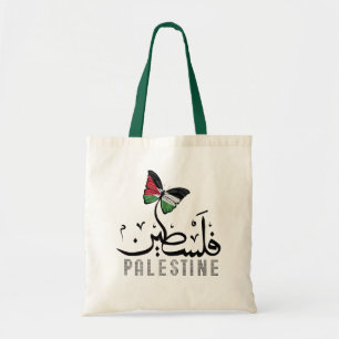 Arabische naam Palestina met Palestijnse vlag Tote Bag