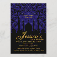 Arabische Nacht, 40e verjaardag Uitnodigingen