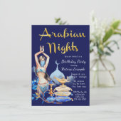 Arabische Nacht Feest Uitnodiging (Staand voorkant)