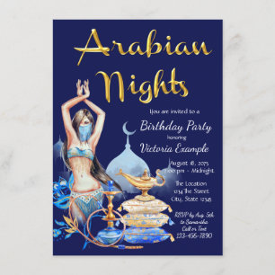 Arabische Nacht Feest Uitnodiging