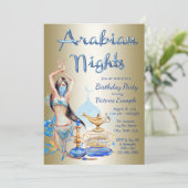 Arabische Nacht Feest Uitnodigingen (Staand voorkant)