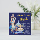 Arabische Nacht Feest Uitnodigingen (Staand voorkant)