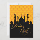 Arabische Nacht, goudfeestdagen Kaart (Achterkant)