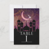 Arabische Nacht Marokkaans Midden-Oosten Tafelnumm Kaart (Voorkant)