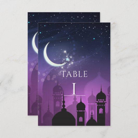Arabische Nacht Marokkaans Tafelnummer Midden-Oost (Voorkant / Achterkant)