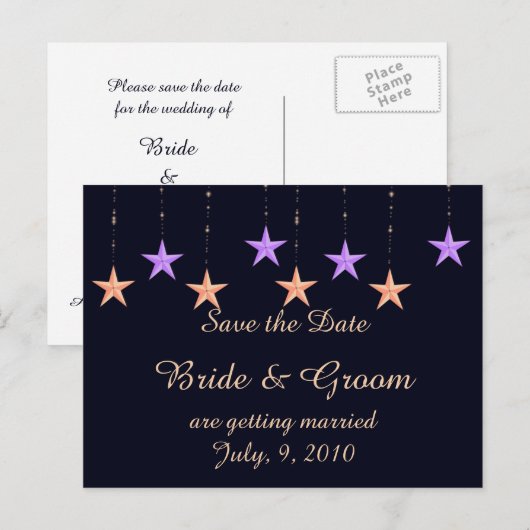 Arabische Nacht sparen het Briefkaart van de Datum (Voorkant / Achterkant)