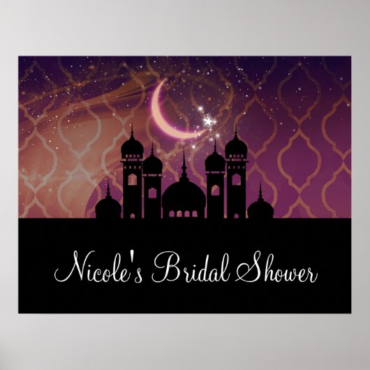 Arabische Nachten Marokkaans Midden-Oosten Feest Poster (Voorkant)