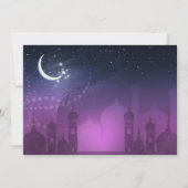 Arabische Nachten Marokkaans Paars Moolight Kaart (Achterkant)