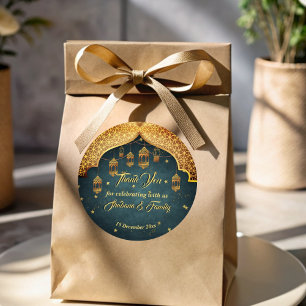 Arabische nachten Mehndi Henna viering gunst Ronde Sticker