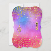 Arabische Nachten Sweet 16 Quinceanera FEEST op EL Kaart (Achterkant)