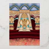 Arabische nachten thema bruiloft folie uitnodiging (Achterkant)