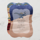 Arabische nachten thema bruiloft kaart (Voorkant / Achterkant)