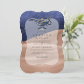 Arabische nachten themafeest kaart (Staand voorkant)