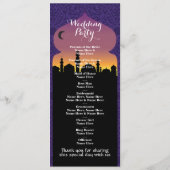 Arabische Nachten Trouwprogramma Programma Programmakaart (Achterkant)