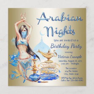 Arabische Nachten Verjaardagsfeest Uitnodigingen
