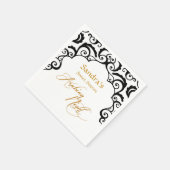 Arabische nachten, zwart en goud servet (Hoek)