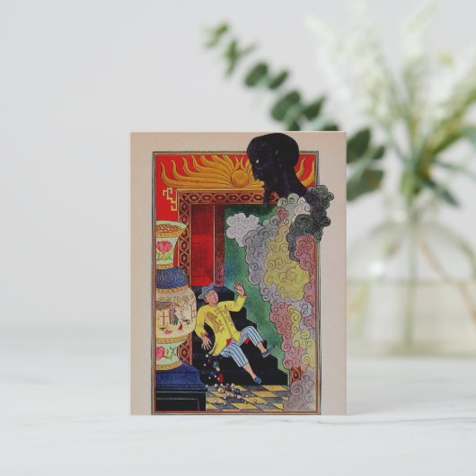  Arabische Nights Aladdin en het genie Briefkaart (Staand voorkant)