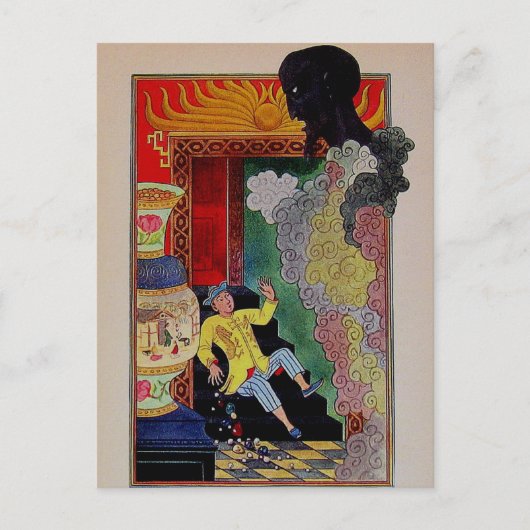  Arabische Nights Aladdin en het genie Briefkaart (Voorkant)