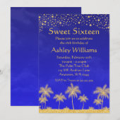 Arabische Nights Sweet 16 Birthday Party Kaart (Voorkant / Achterkant)