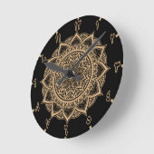 Arabische nummers Mandala Ronde Klok (Hoek)
