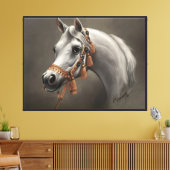 Arabische paard fijnkunst canvas afdruk (Insitu (Woonkamer))