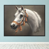 Arabische paard fijnkunst canvas afdruk (Insitu (Houten vloer))
